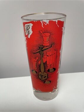 Vintage 1960’s LIBBEY GLASS TUMBLER featuring Pharmacy motif